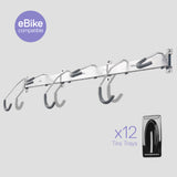 Six Bike Wall Mounted Rail Rack