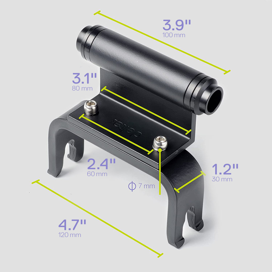 Delta hitch thru axle clearance