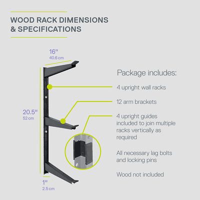 3-Tier Heavy Duty Wall Storage Rack (Two-Pack)