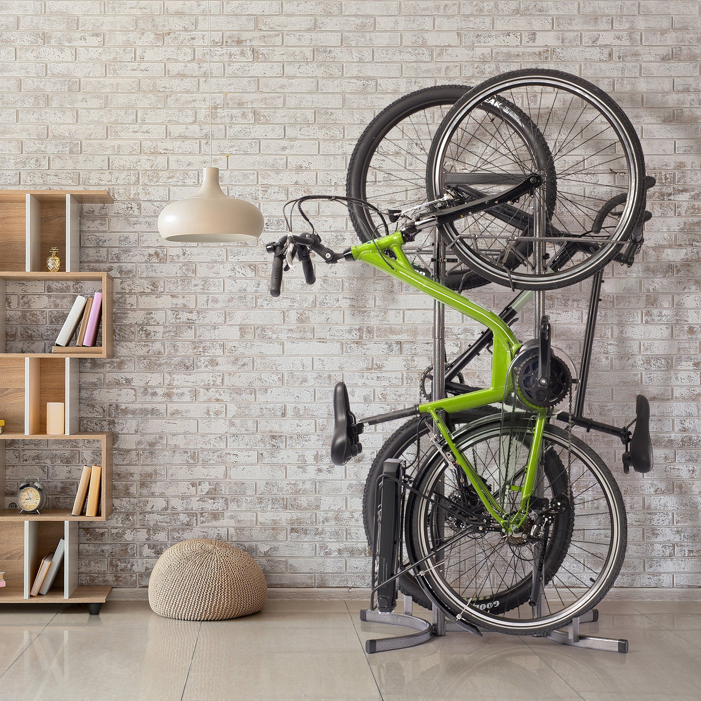 Heavy Duty Two Bike Upright Stand