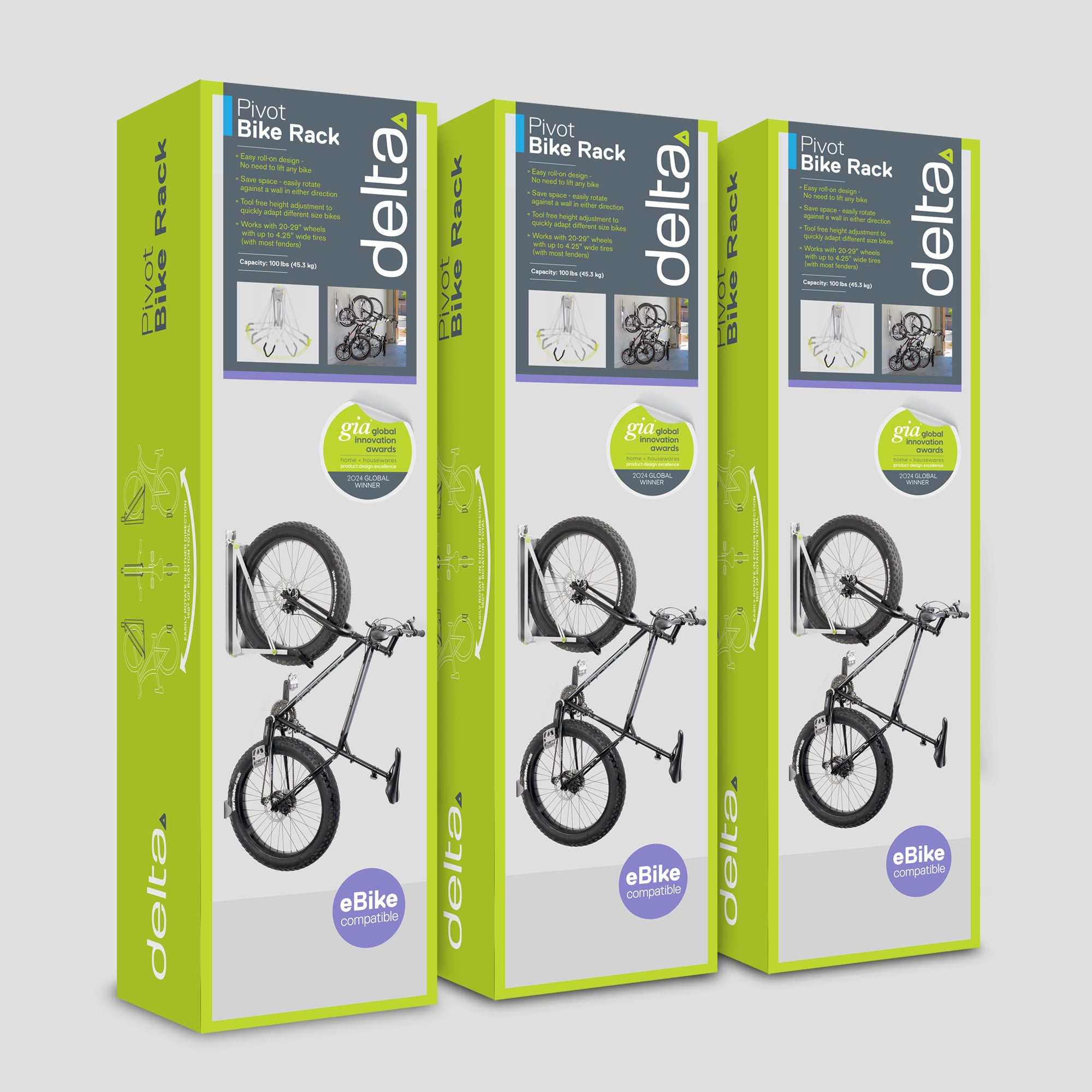 3-Pack Pivot Rack Bike Floor Stand | Delta Cycle