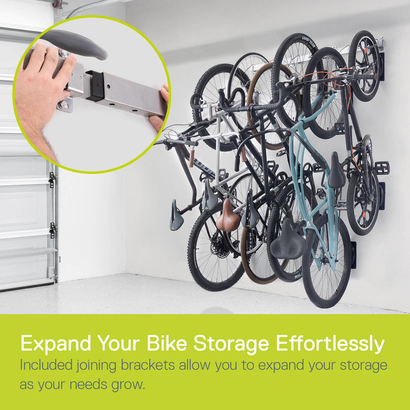 Six Bike Wall Mounted Rail Rack – Delta Cycle