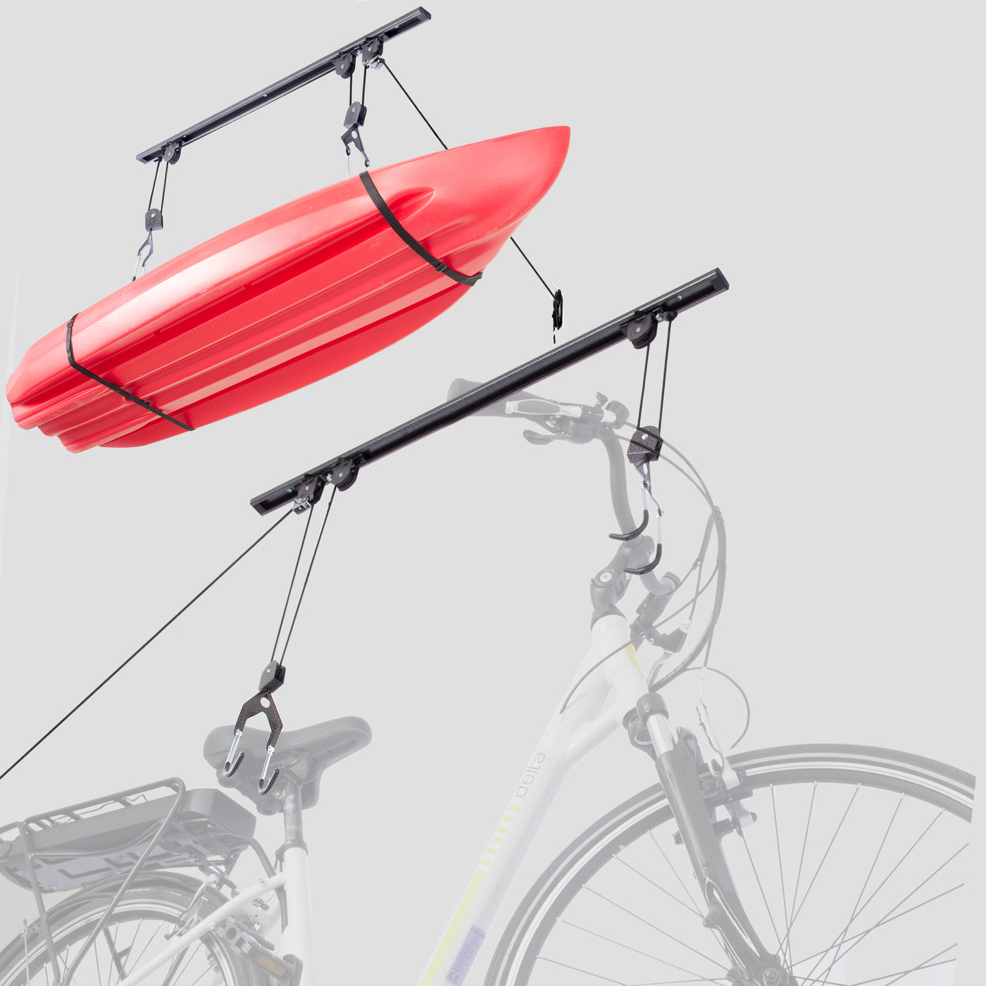 Single Bike Ceiling Hoist Pro with Straps
