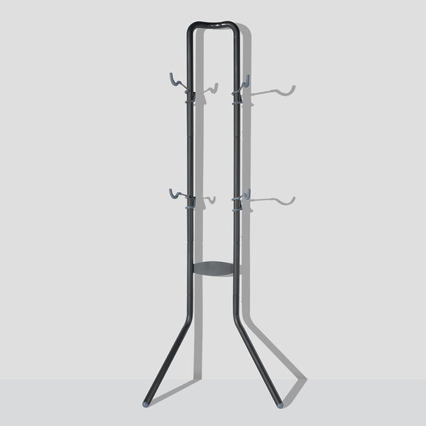 Bike gravity storage rack clearance