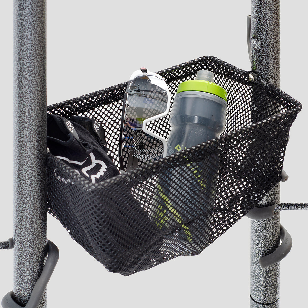 Four Bike Free-Standing Rack with Basket