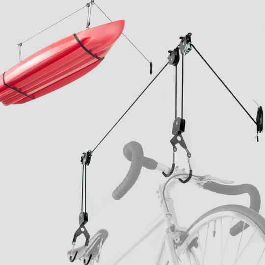 Single Bike Ceiling Hoist with Straps Delta Cycle