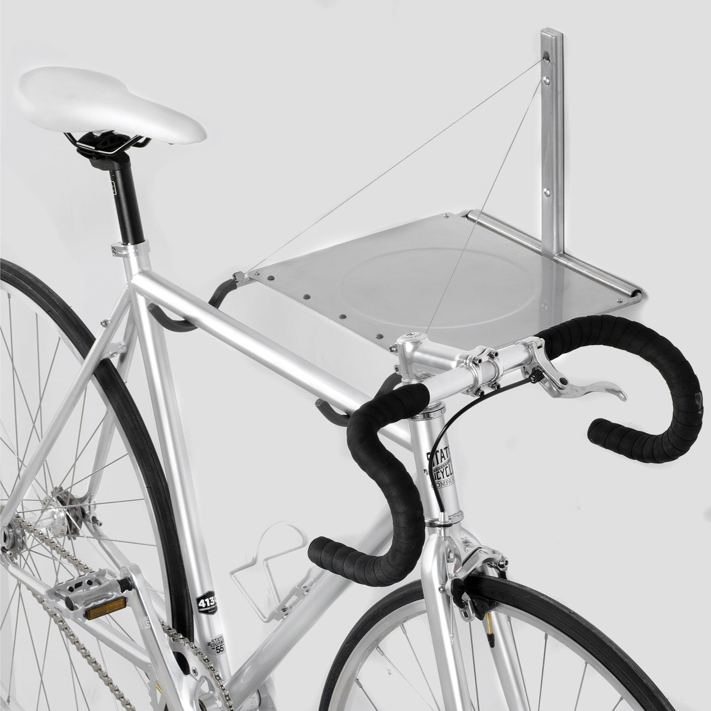 Bike Rack Boot Single Single Bike Wall Mount Rack with Shelf | Delta Cycle