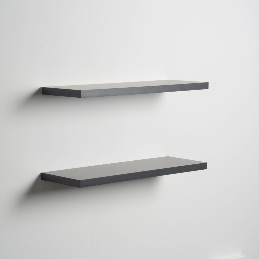 Floating Shelves (2 Pack) Black 1 Thick 2 Sizes Available Shelving