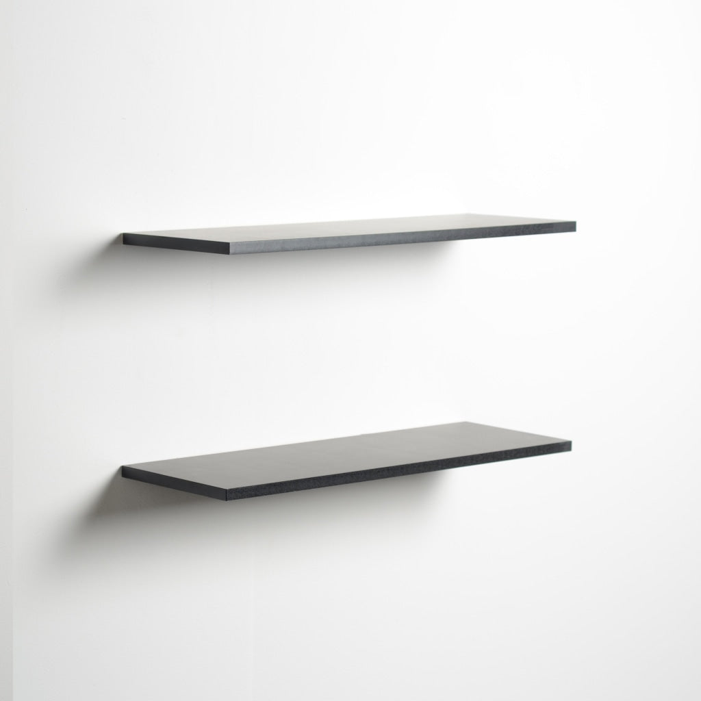 Slim Floating Shelves (2 Pack) Black .5 Thick 2 Sizes Available 8 D X 24 W H Shelving
