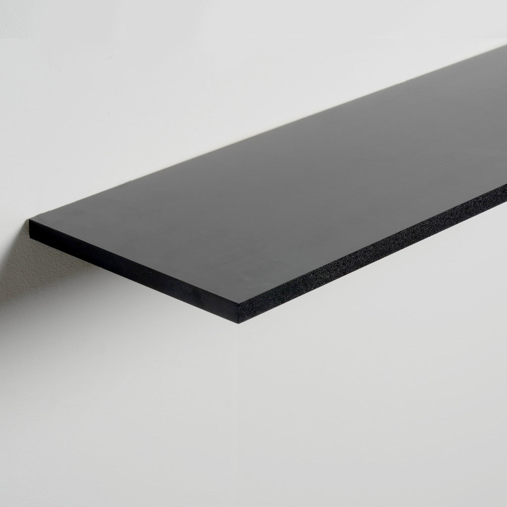 Slim Floating Shelves (2 Pack) Black .5 Thick 2 Sizes Available Shelving