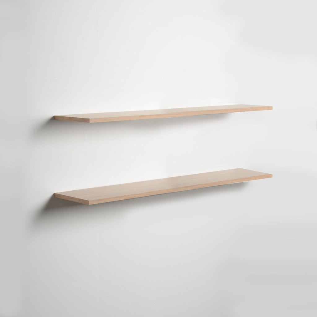 Slim Floating Shelves (2 Pack) Light Oak .5 Thick 2 Sizes Available 8 D X 36 W H Shelving